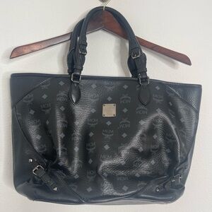 MCM Large Visetos Black Tote